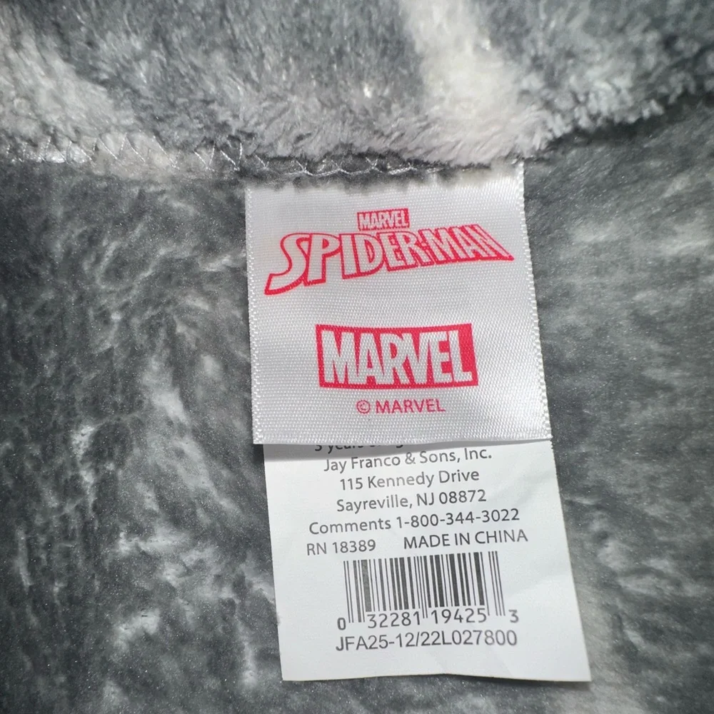 Spider-Man marvel vintage fleece blanket 87 x 65‎ NWOT